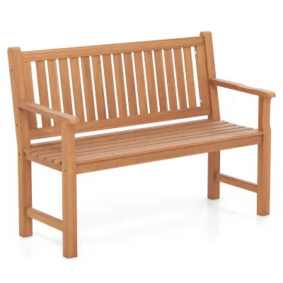 Lesena vrtna klop z naslonjalom 115 x 53,5 x 89 cm
