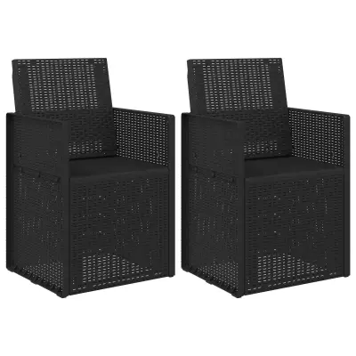 vidaXL Vrtni jedilni stoli 2 pcs Antracit 53 x 47 x 88,5 cm PP
