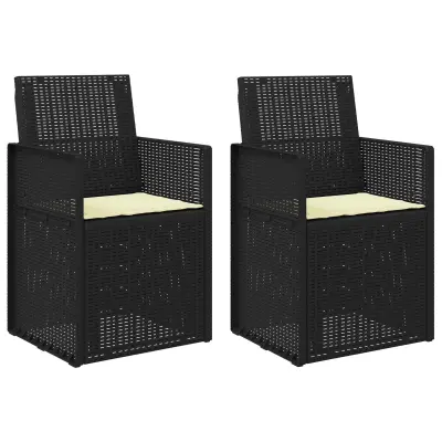 vidaXL Vrtni jedilni stoli 2 pcs Antracit in krem PP