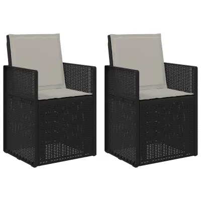 vidaXL Vrtni jedilni stoli 2 pcs Antracit in svetlo siva PP