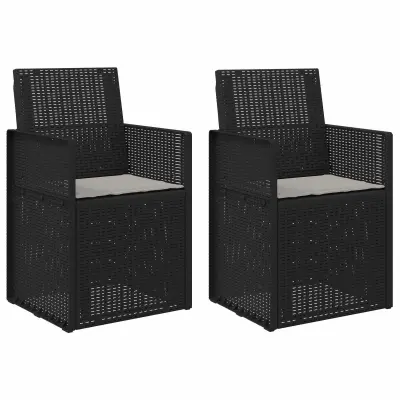 vidaXL Vrtni jedilni stoli 2 pcs Antracit in svetlo siva PP