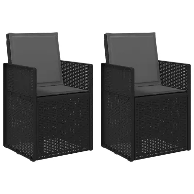 vidaXL Vrtni jedilni stoli 2 pcs Antracit PP
