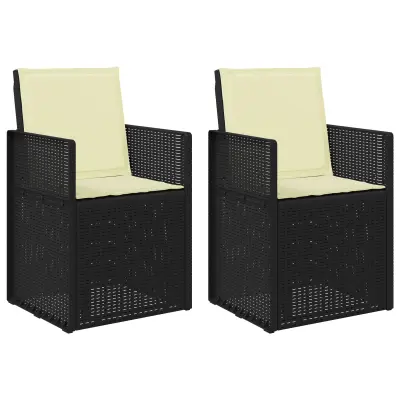 vidaXL Vrtni jedilni stoli 2 pcs Antracit in krem PP
