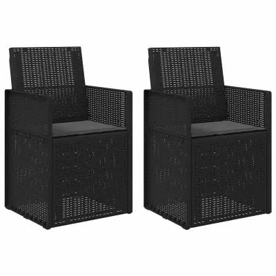 vidaXL Vrtni jedilni stoli 2 pcs Antracit PP