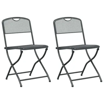 vidaXL Vrtni stoli 2 pcs Antracit 52,5 x 46 x 82 cm elezo