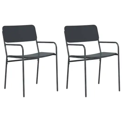vidaXL Vrtni stoli 2 pcs Antracit 51 x 55 x 81 cm Jeklo