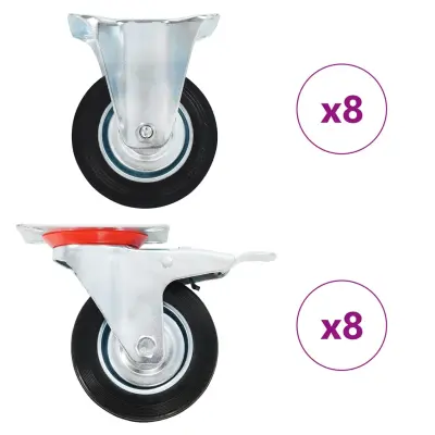 vidaXL Kolesa 16 kosov 100 mm