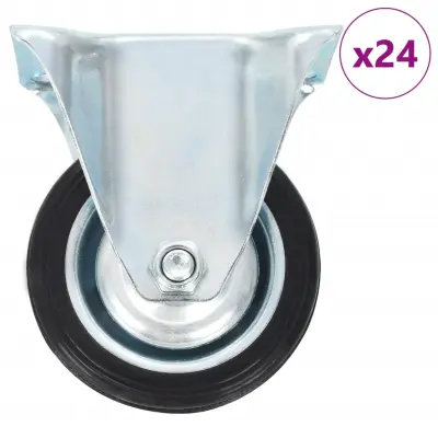 vidaXL Fiksna kolesa 24 kosov 75 mm