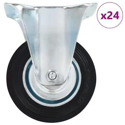 vidaXL Fiksna kolesa 24 kosov 100 mm
