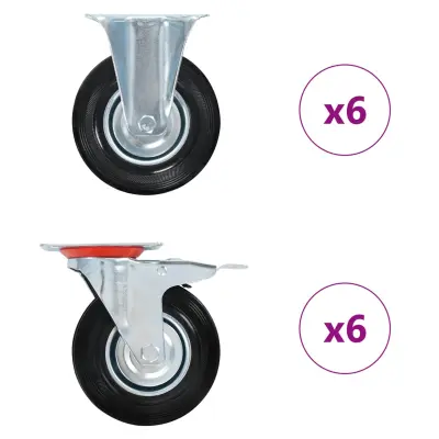vidaXL Kolesa 12 kosov 125 mm