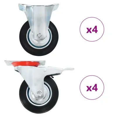 vidaXL Gibljiva kolesa 8 kosov 100 mm