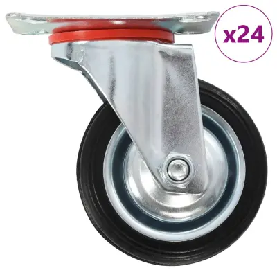 vidaXL Gibljiva kolesa 24 kosov 75 mm
