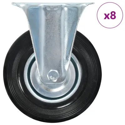 vidaXL Fiksna kolesa 8 kosov 125 mm