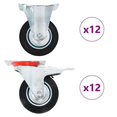 vidaXL Kolesa 24 kosov 100 mm
