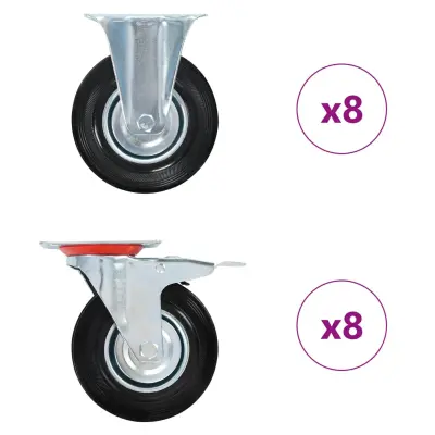 vidaXL Kolesa 16 kosov 125 mm