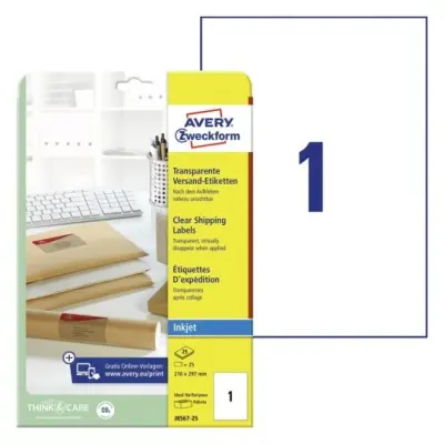 Etikete zweckform j8567 210x297mm 1/25