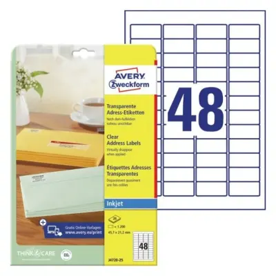 Etikete zweckform j4720 45,7x21,2mm 1/25