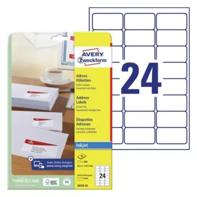 Etikete zweckform j8159 63,5x33,9mm 1/25