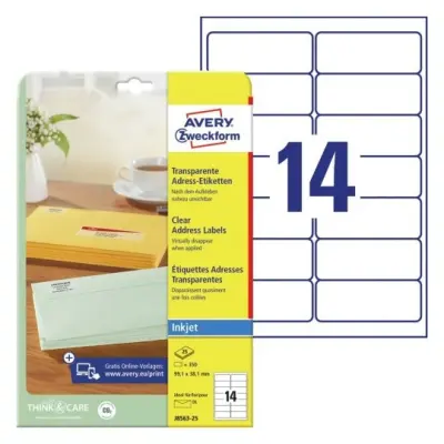 Etikete zweckform j8563 99,1x38,1mm 1/25