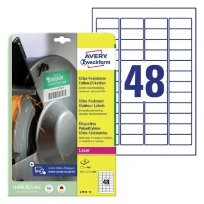 Etikete zweckform l7911-10 odporne polietilenske