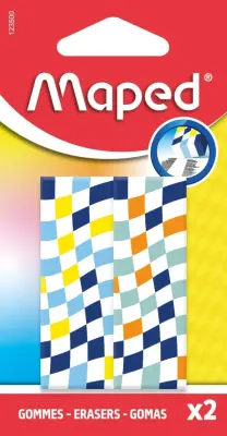 Radirka maped šahovnica blister 1/2 mix