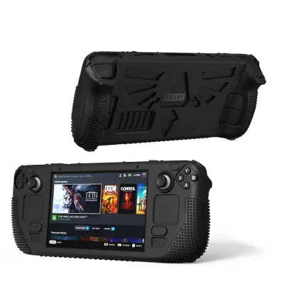 Silikonska zaščitna prevleka za igralno konzolo Steam Deck Black