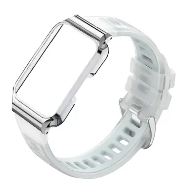 Zamenjava/kompatibilni del – Huawei Band 11 silikonski pas z okvirjem White