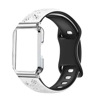 Zamenjava/združljiv del – Huawei Band 11 silikonski pašček z zaponko White+Black