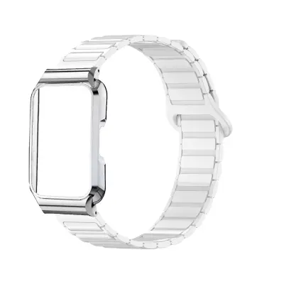 Zamenljiva magnetna silikonska zapestnica za Huawei Band 11 White