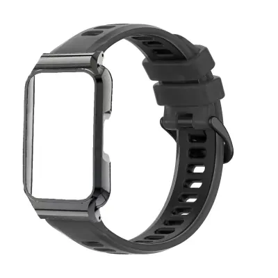 Zamenjava/kompatibilni del – Huawei Band 11 silikonski pas z okvirjem Black