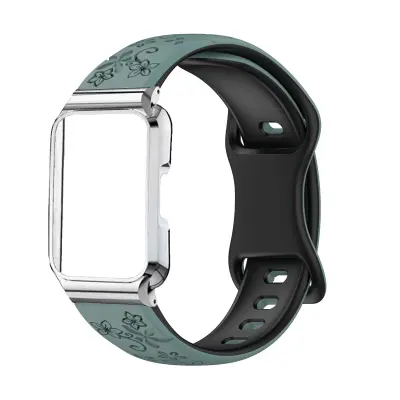 Zamenjava/združljiv del – Huawei Band 11 silikonski pašček z zaponko Green+Black