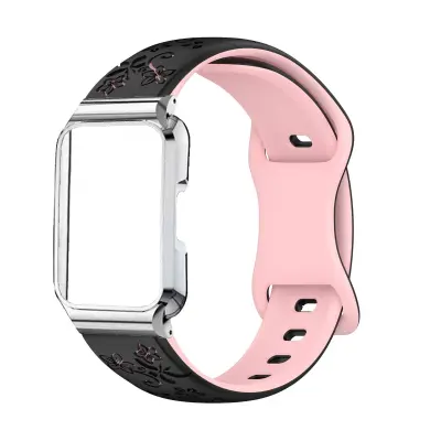 Zamenjava/združljiv del – Huawei Band 11 silikonski pašček z zaponko Black + pink