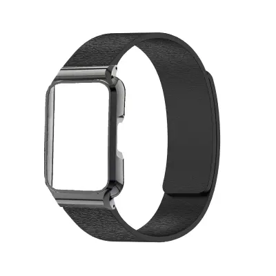 Zamenljiva silikonska zapestnica z metalnim okvirjem za Huawei Band 11 Black
