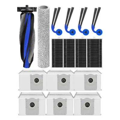 Komplet nadomestne opreme za robotski sesalnik - združljiv z Ecovacs Deebot T90 Pro, glavne krtače, stranske krtače, HEPA filtri, vrečke za prah