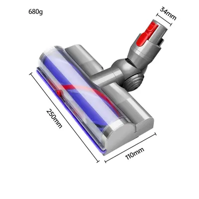 Glava sesalnika z zeleno lučjo proti zapletanju za Dyson V7-V11