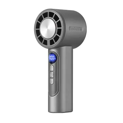 Ročni ventilator s polprevodniškim hlajenjem in LED zaslonom, 3000mAh Gray