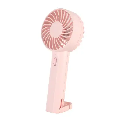 Ročni visokohitrostni mini ventilator USB z karabinom in ogrlico Pink