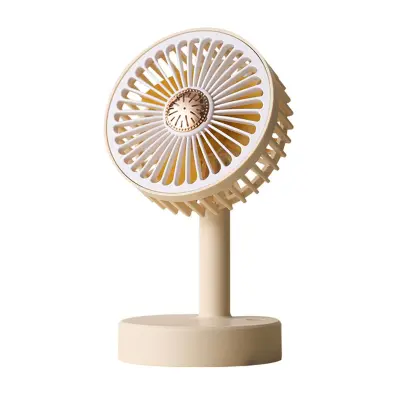 Prenosni USB ventilator, tih brezkrtačni motor, 90° 500mAh Yellow