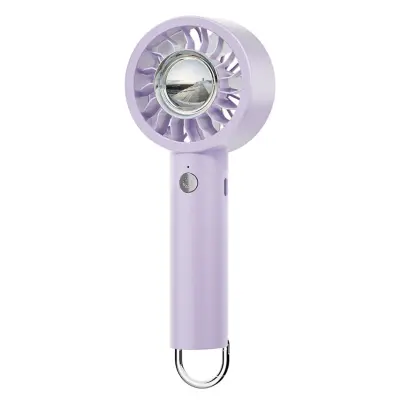 Aromaterapevtski ročni ventilator z LED, magnetom in USB-C Purple