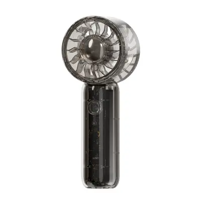 Prosojen ročni ventilator Turbo Blade — 3 hitrosti, USB-C, 1200AH Black