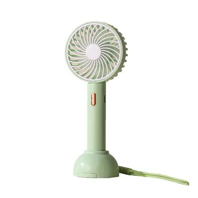 Mini zložljiv ročni USB ventilator, tih 3-stopenjski, 500mAh Green