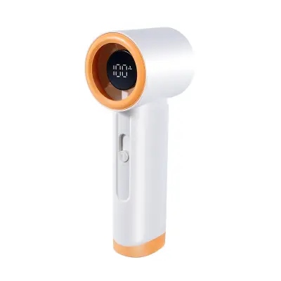 Digitalni turbo ročni mini ventilator z LED zaslonom, USB-C Beige