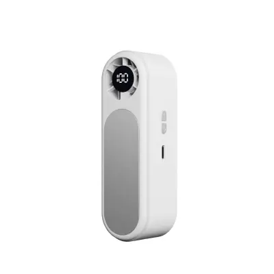 Palm Mini ročni ventilator USB, LED zaslon, 100 hitrosti White