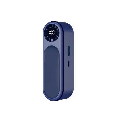 Palm Mini ročni ventilator USB, LED zaslon, 100 hitrosti Blue