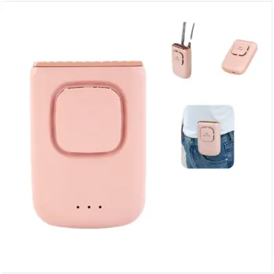 Prenosni mini vratni ventilator — 2000mAh, 3-stopenjski in tih Pink