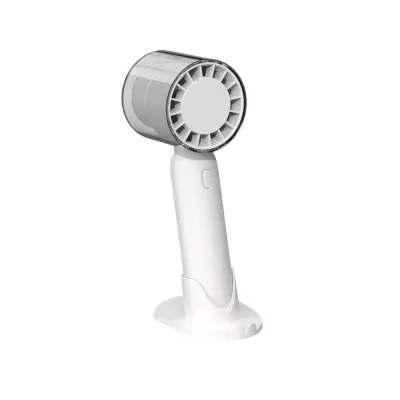 Mini ročni USB ventilator - tihi USB polnilni 5-stopenjski prenosni namizni ventilator s podstavkom, kompaktni žepni potovalni hladilnik White