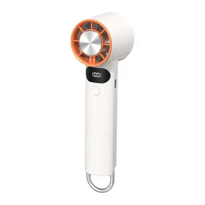 Digitalni ročni ventilator 5-stopenj, 2000mAh, termo hlajenje White