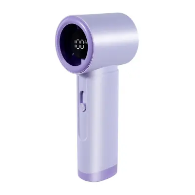 Digitalni turbo ročni mini ventilator z LED zaslonom, USB-C Purple