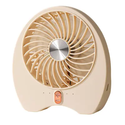 Prenosni ročni USB ventilator 1200mAh, tih, 4-stopenjski Yellow