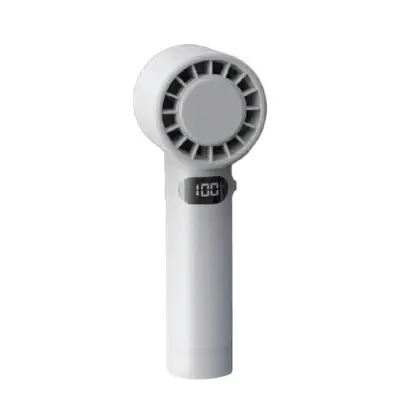 Ročni ventilator z visoko hitrostjo in digitalnim zaslonom - termoelektrično hlajenje, nastavljivo 100 hitrosti, 1200 mAh, LED zaslon, zložljiva sp